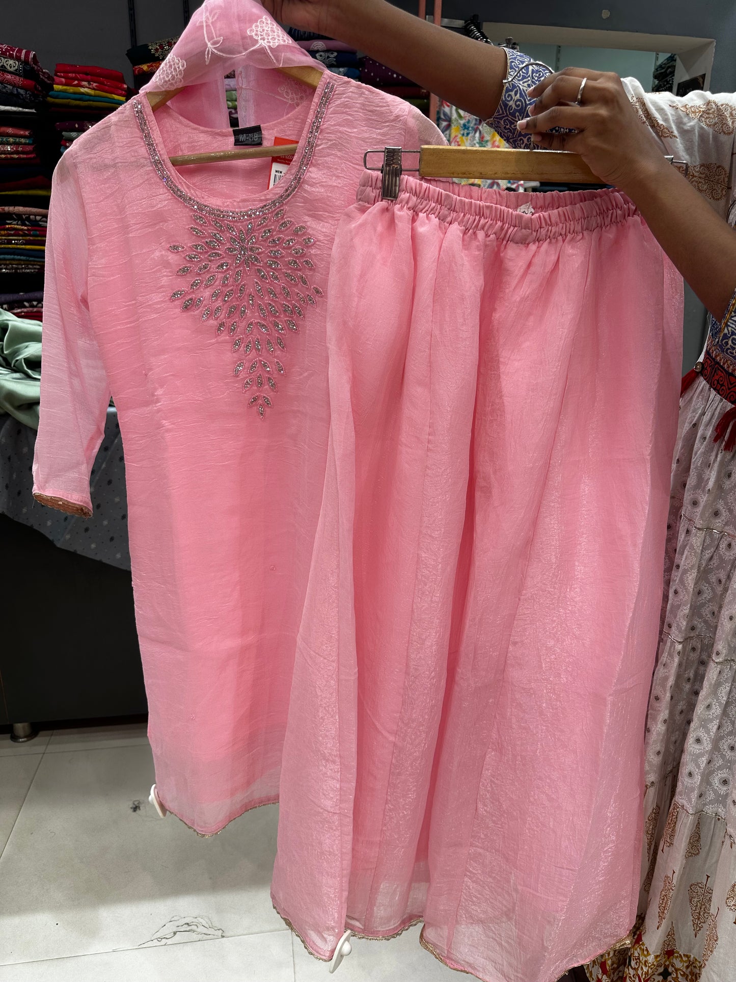 Trendy Sharara set-Pink