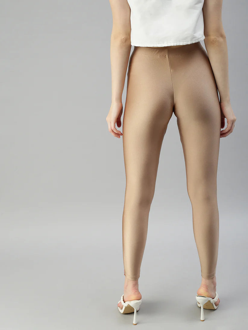 Shimmer Leggings-Nude
