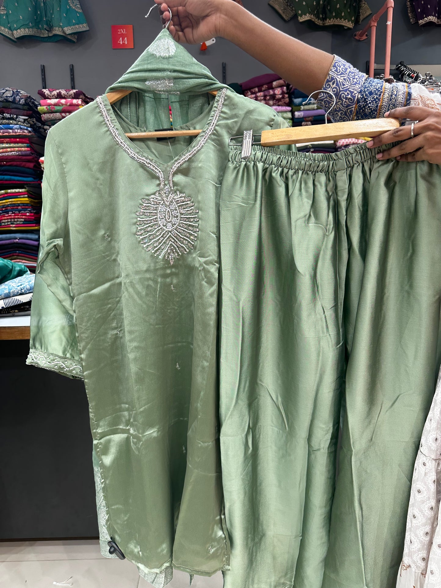 Trendy Sharara Set-olive