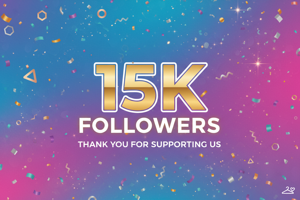 15K Followers on instagram banner with thank you for supporting us