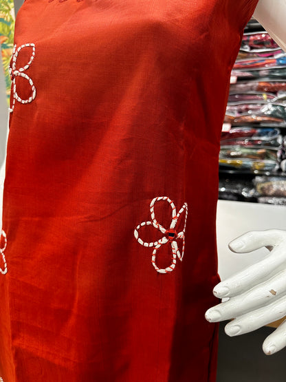 Sleevless Co-ord set-Rust