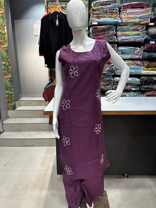 Sleeveless Co-ord set-Lavender