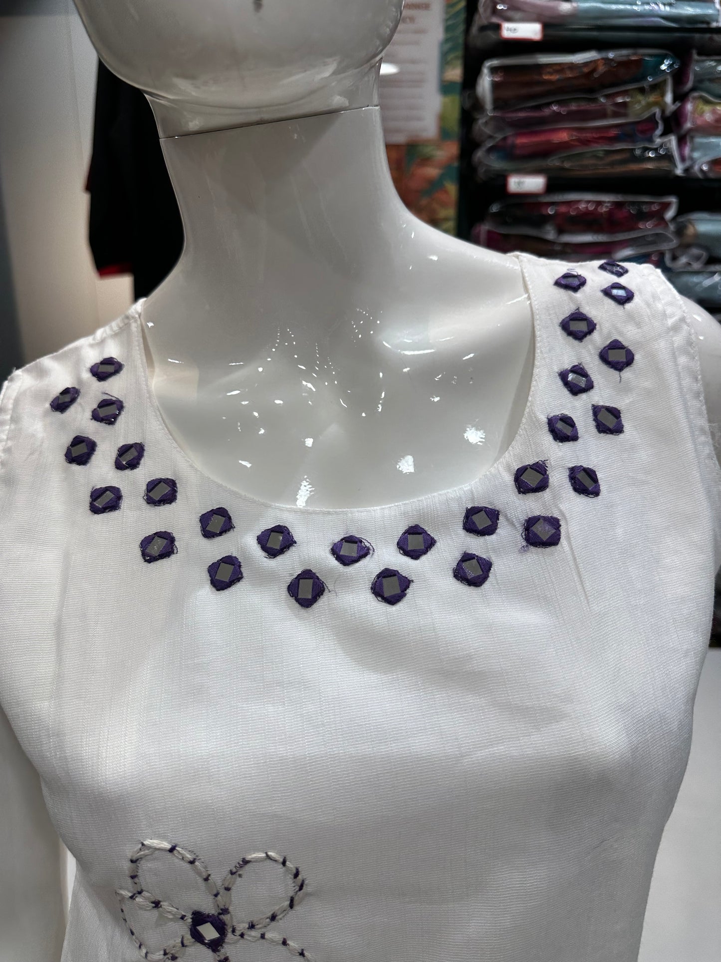 Sleeveless Co-ord Set-White