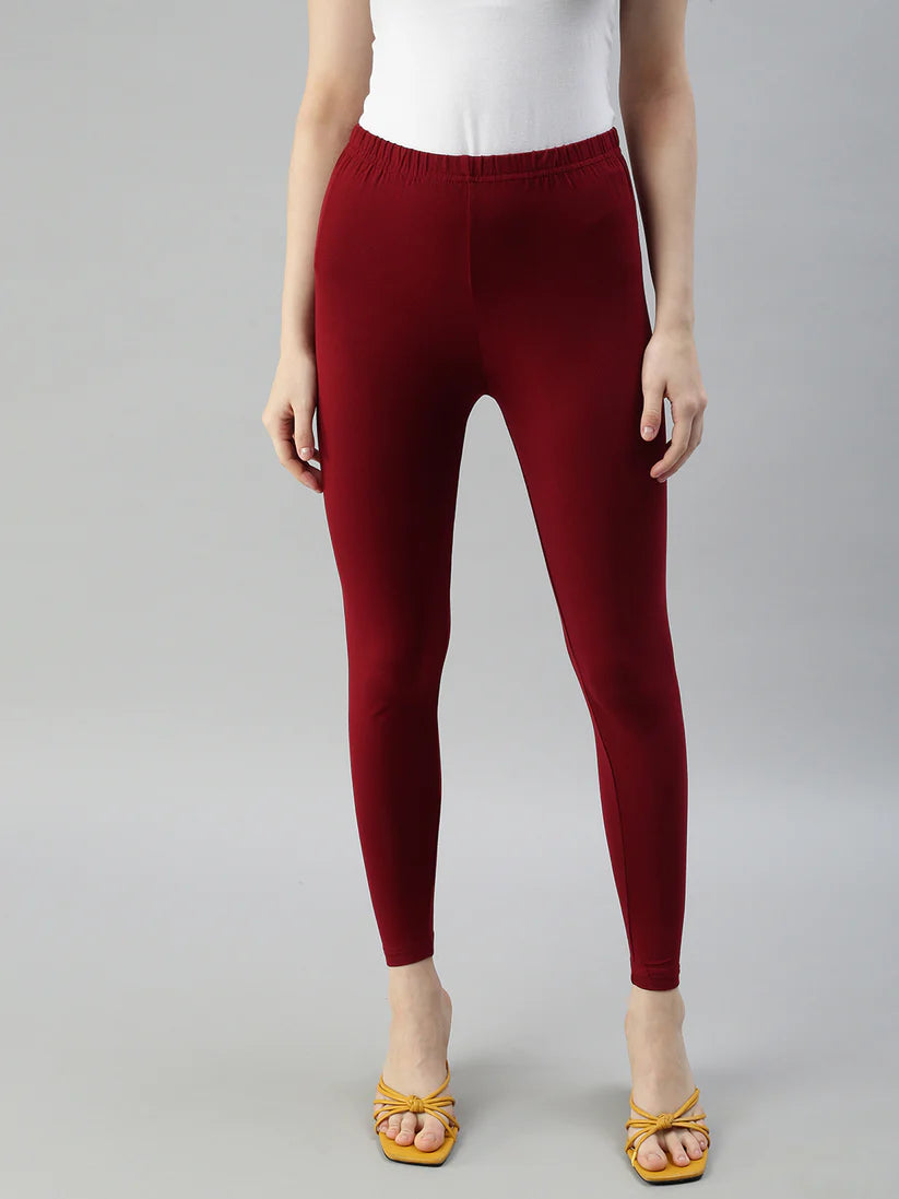 Ankle Leggings-Frenchwine