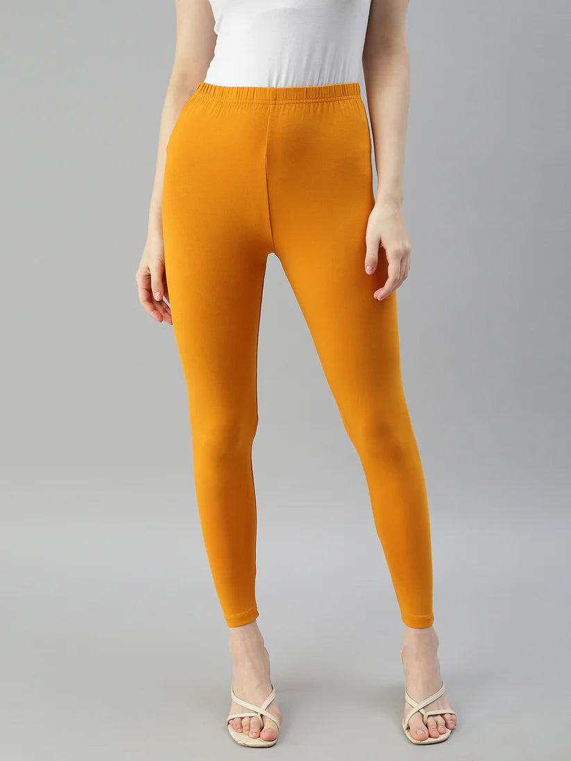 Ankle Leggings-Mustard