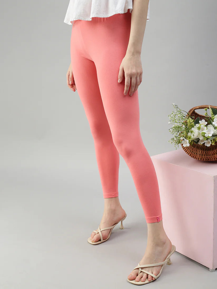 Ankle Leggings-Peach