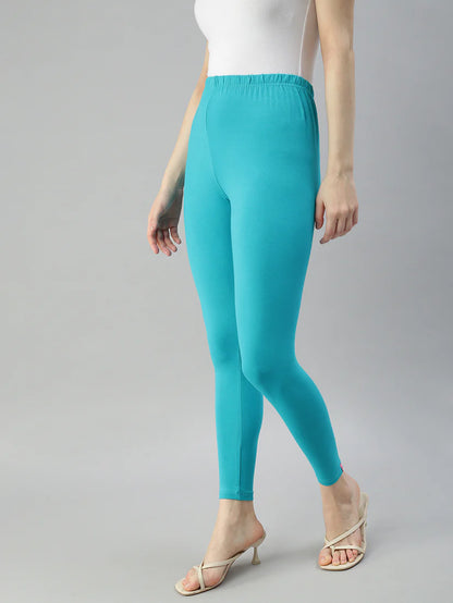 Ankle Leggings-Turquoise