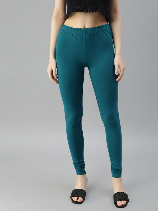 Churidar Leggings-Peacock Green