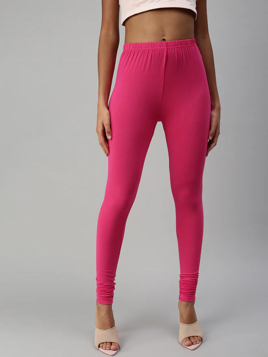 Churidar Leggings-Rani Pink