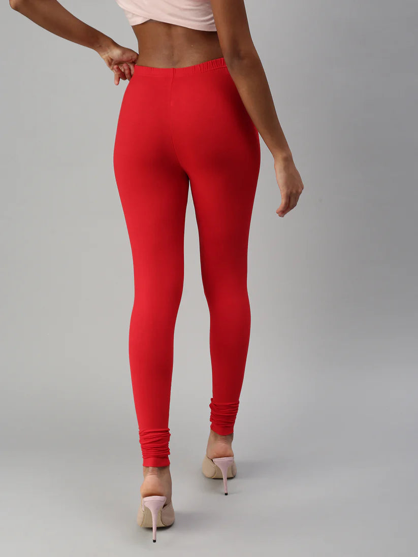 Churidar Leggings-Red