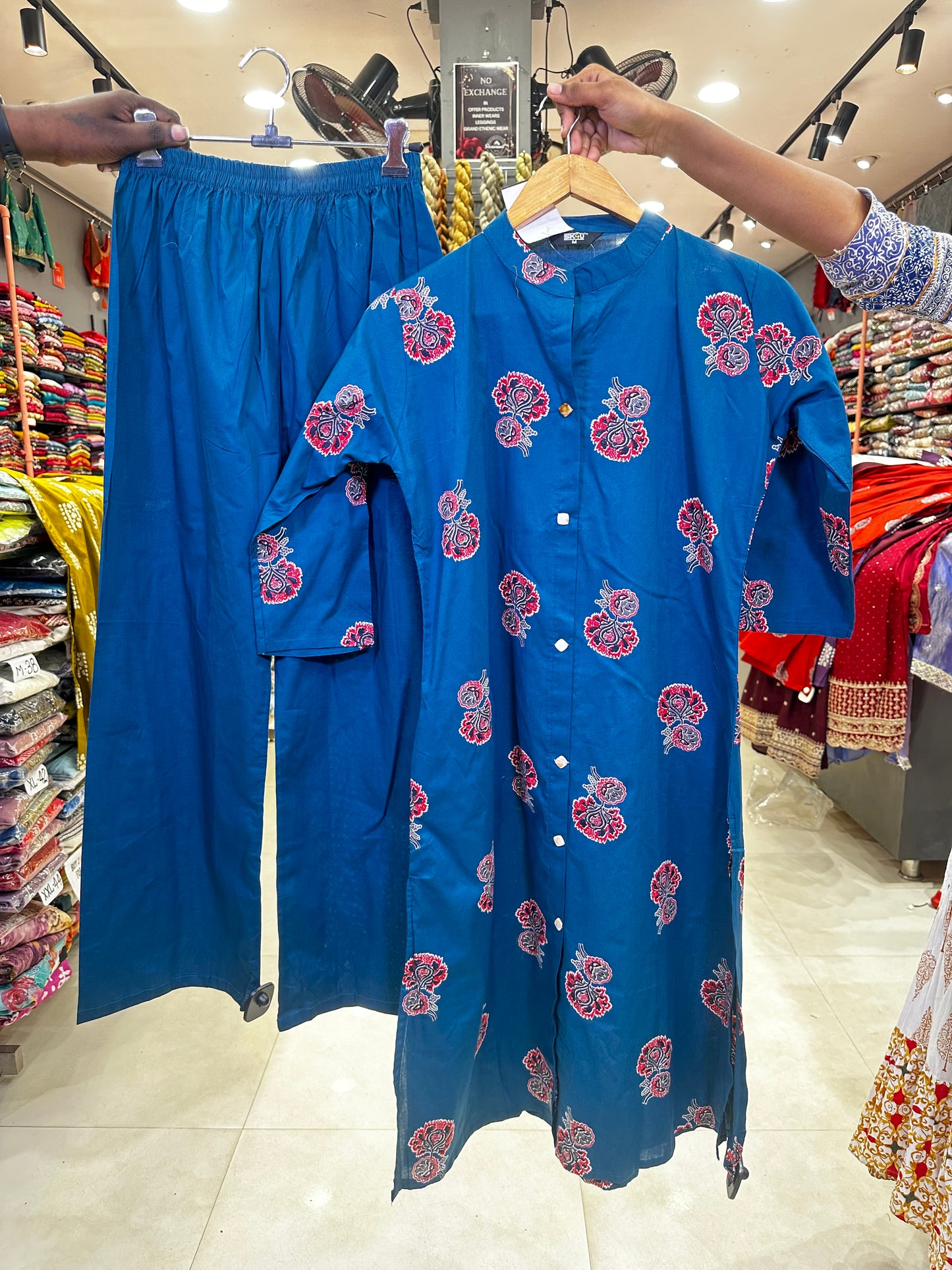 Cotton Co-ord set-Blue