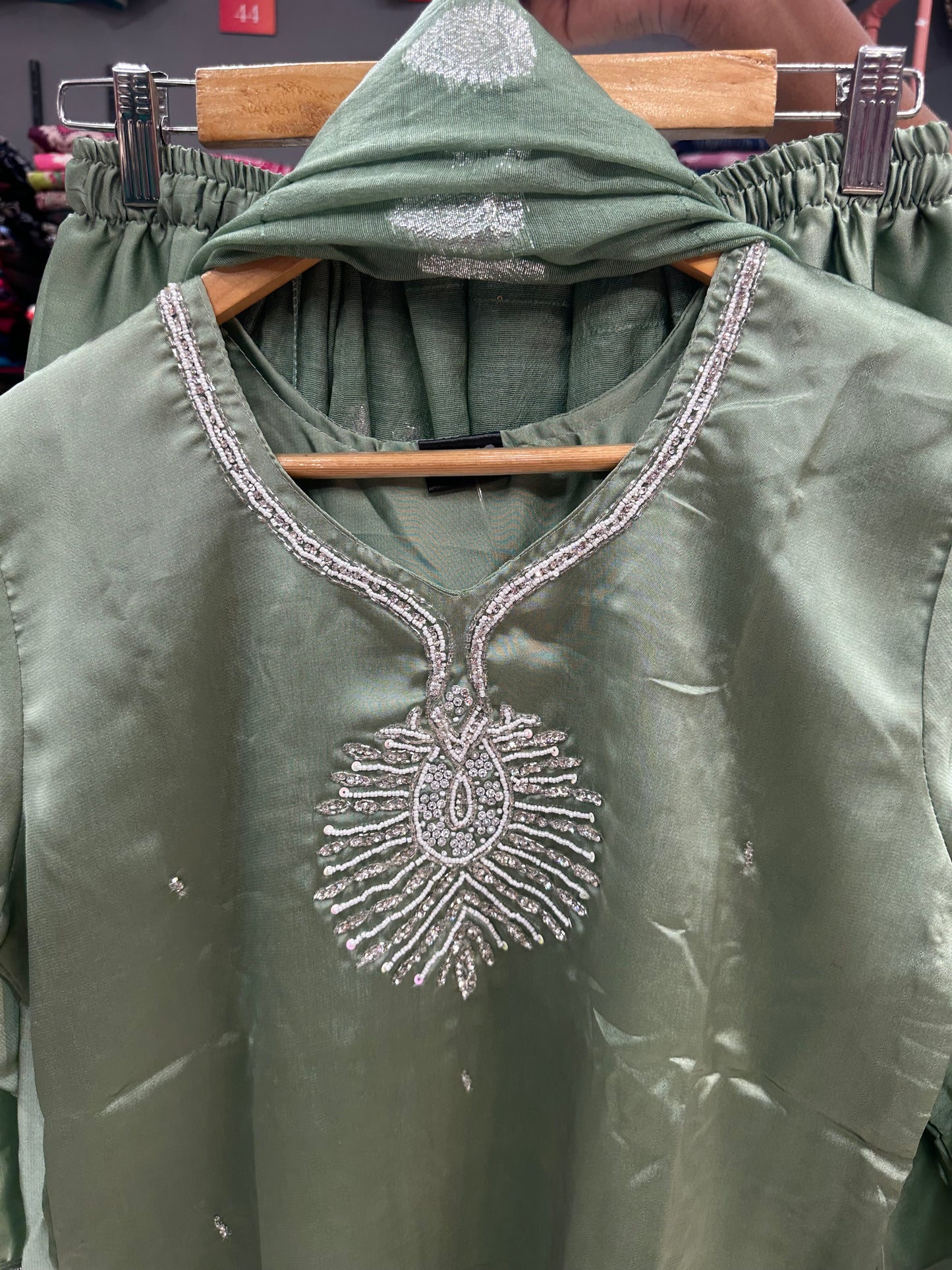 Trendy Sharara Set-olive