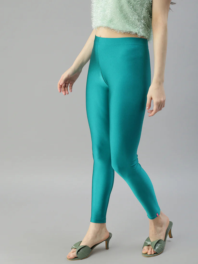 Shimmer Leggings-Rama Green