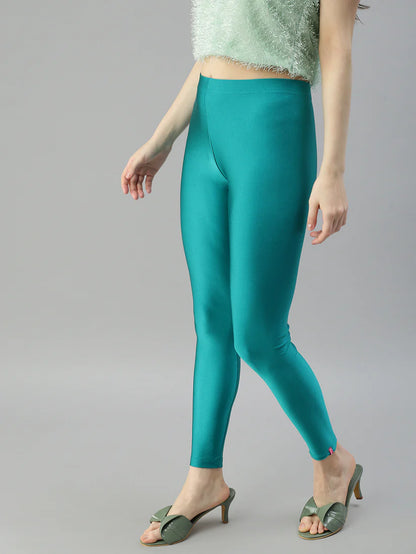 Shimmer Leggings-Rama Green